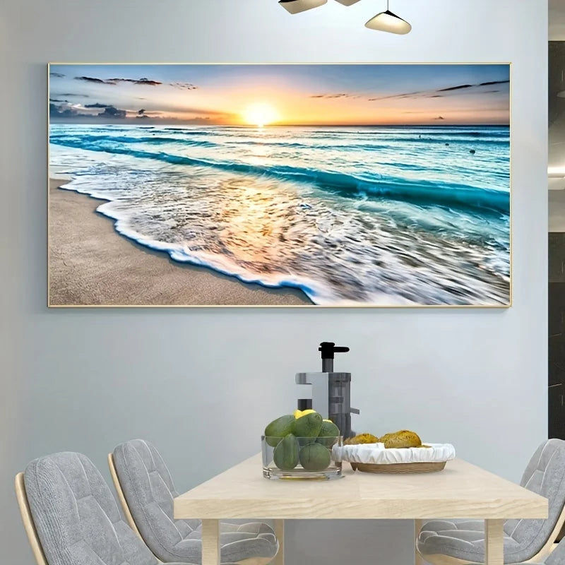 Beach Sunset Canvas Print for Home Decor