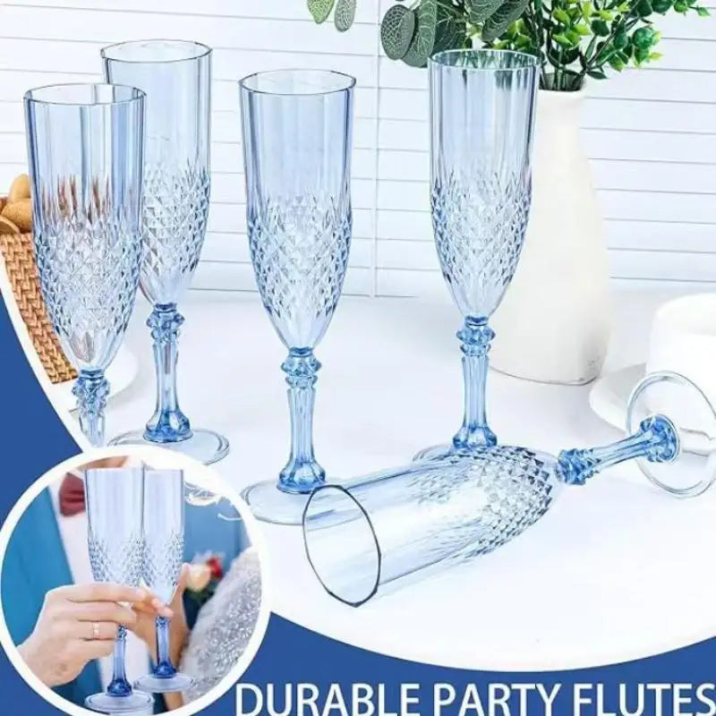 Crystal High-Stem Champagne Goblet Set for Parties