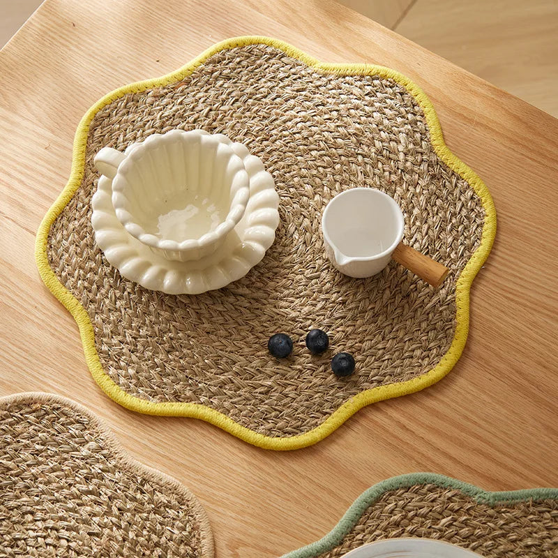 Natural Water Hyacinth Woven Placemat 38cm